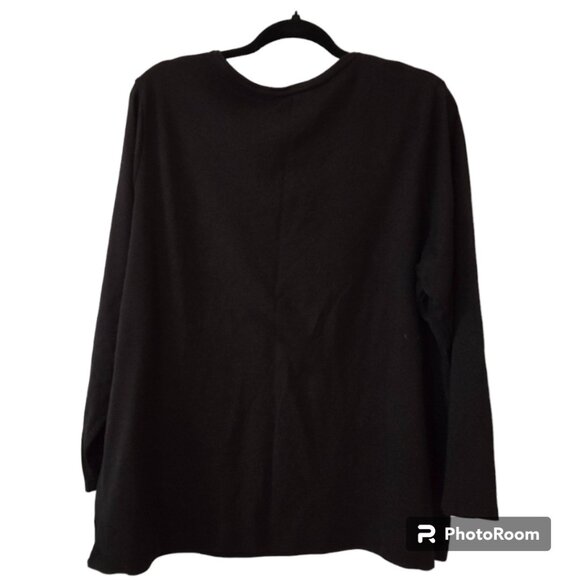 Falls Creek Classic Black Long Sleeve Tee - Size 2x - Picture 2 of 5